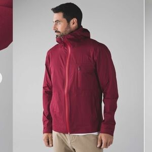 Lululemon Athletica Burgundy Hooded Raincoat